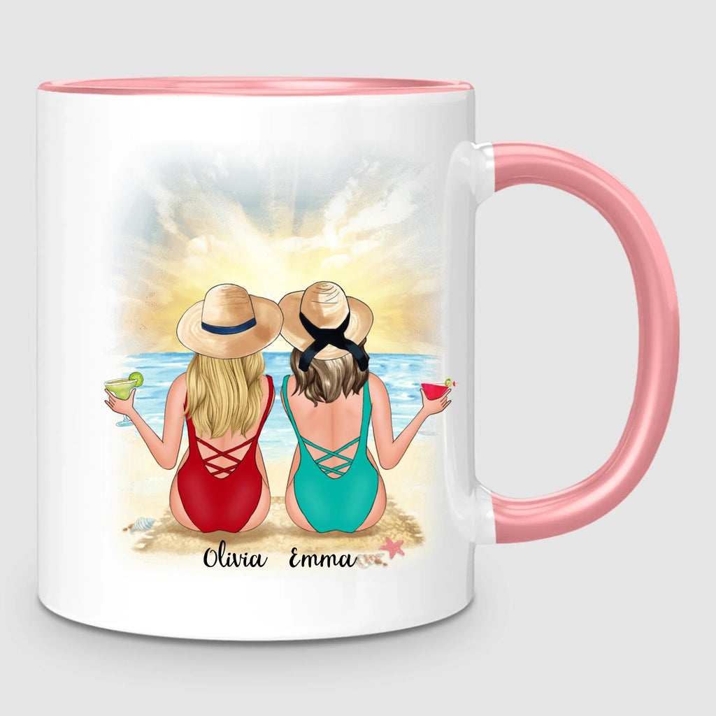 2 Besties at the Beach | Personalized Mug