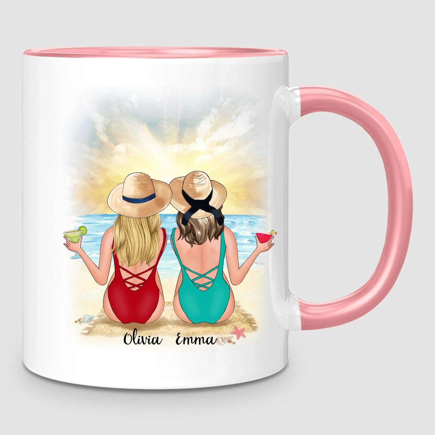 2 Besties at the Beach | Personalized Mug