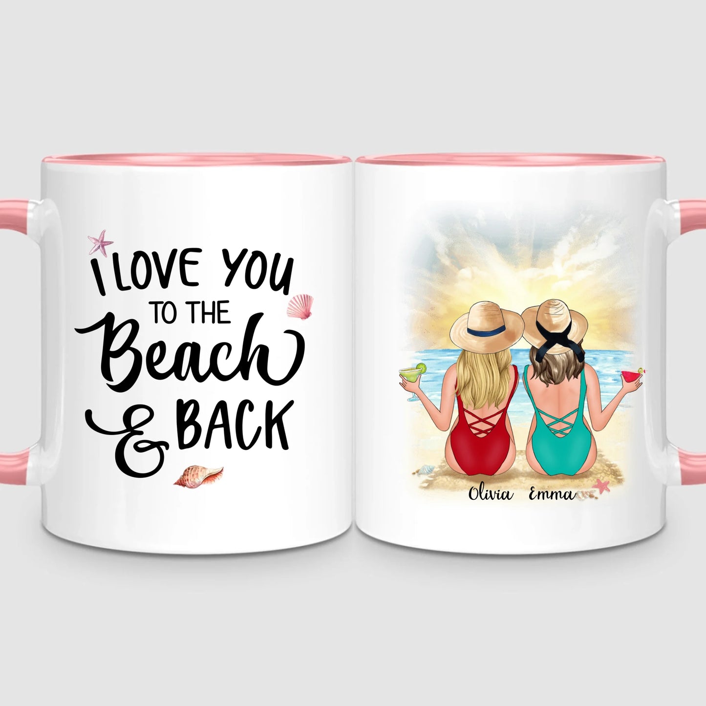 2 Besties at the Beach | Personalized Mug
