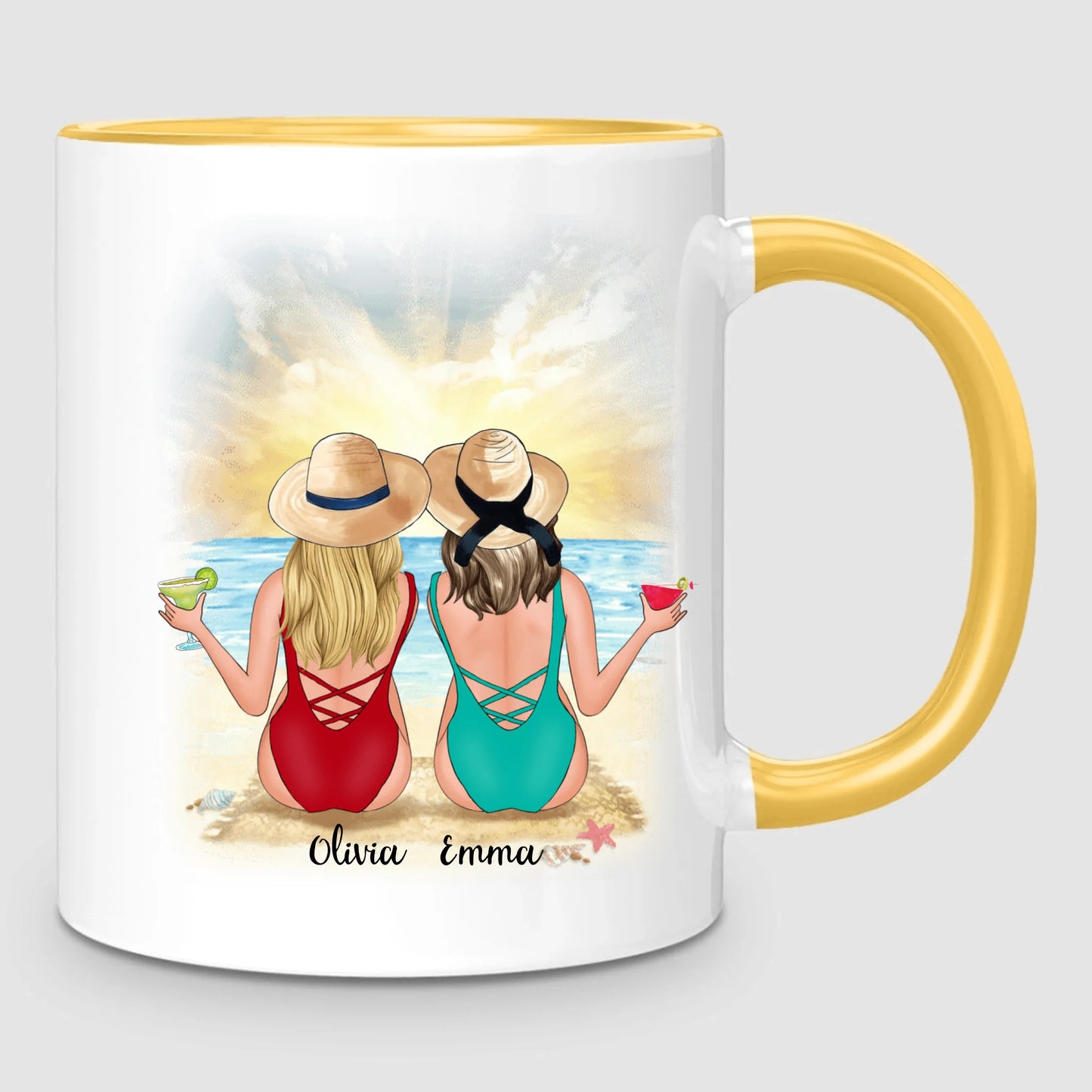 2 Besties at the Beach | Personalized Mug