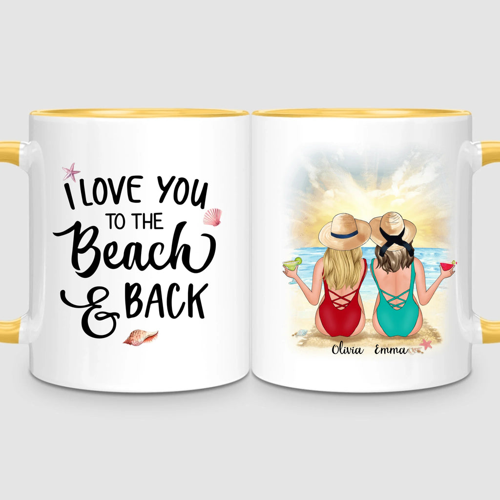 2 Besties at the Beach | Personalized Mug