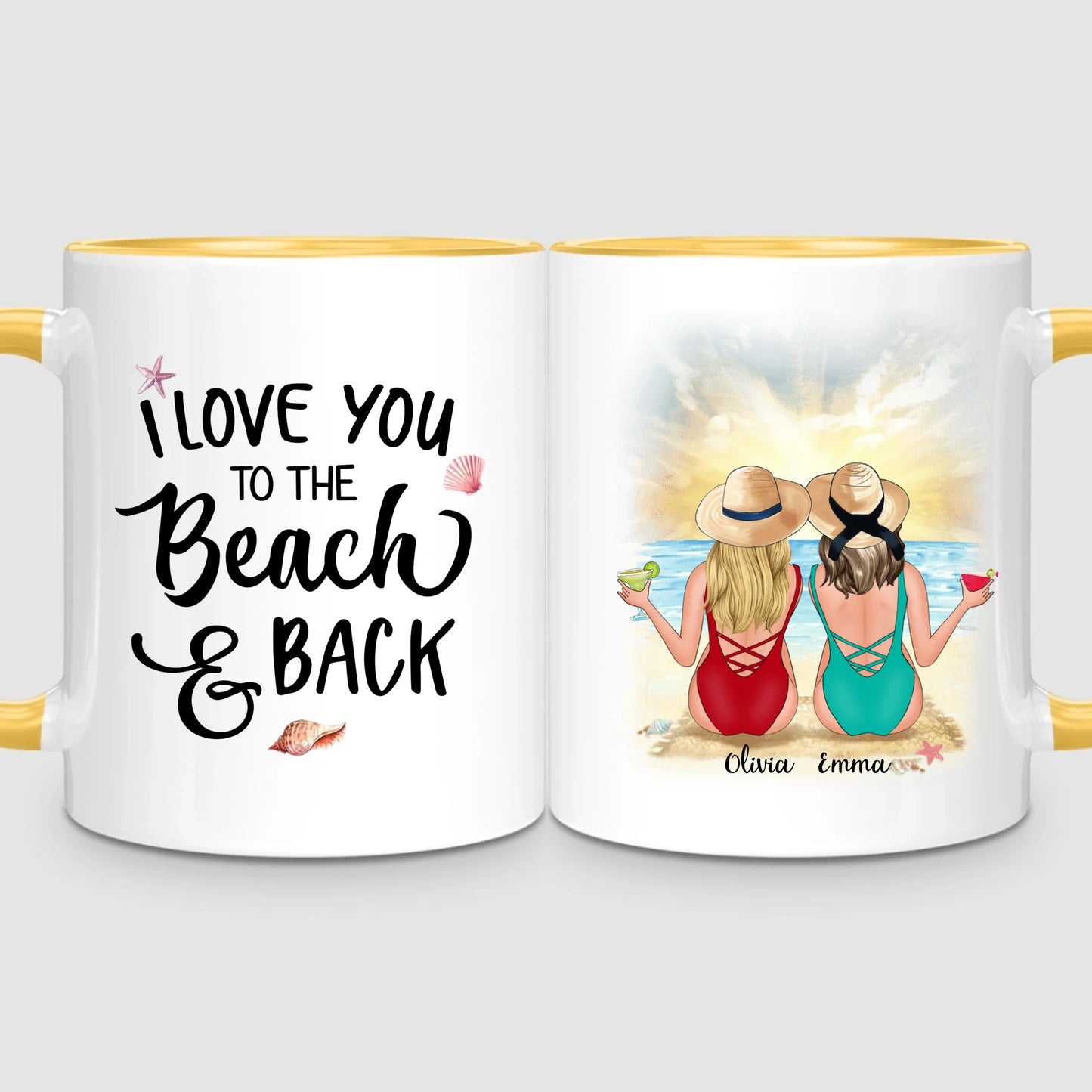 2 Besties at the Beach | Personalized Mug